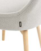 Set of 2 Dining Chairs MELFORT Fabric Light Grey