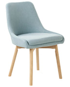 Set of 2 Dining Chairs MELFORT Fabric Light Blue