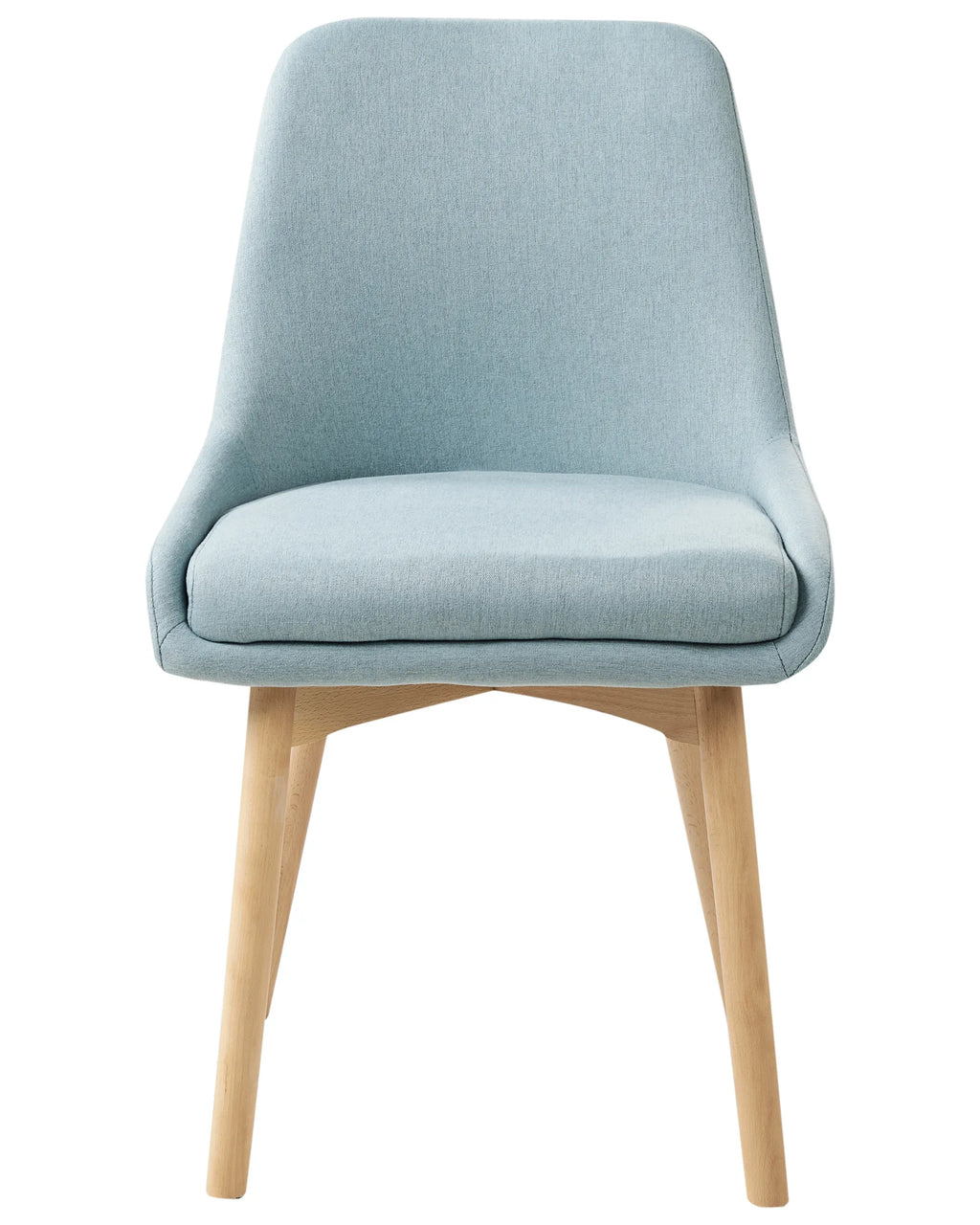 Set of 2 Dining Chairs MELFORT Fabric Light Blue