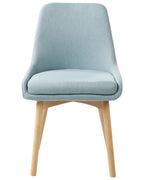 Set of 2 Dining Chairs MELFORT Fabric Light Blue