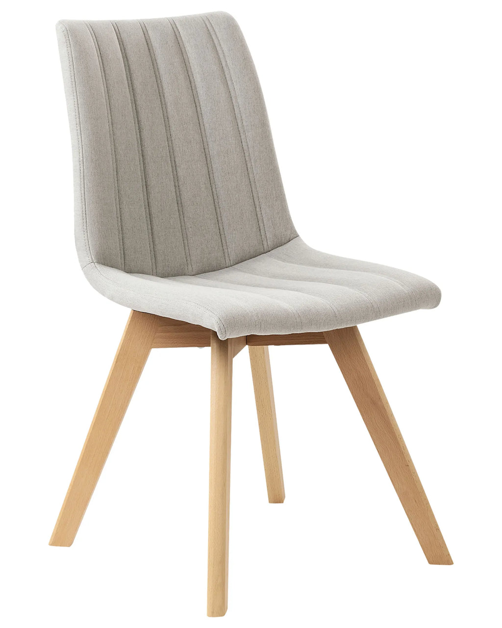Set of 2 Dining Chairs CALGARY Fabric Light Grey