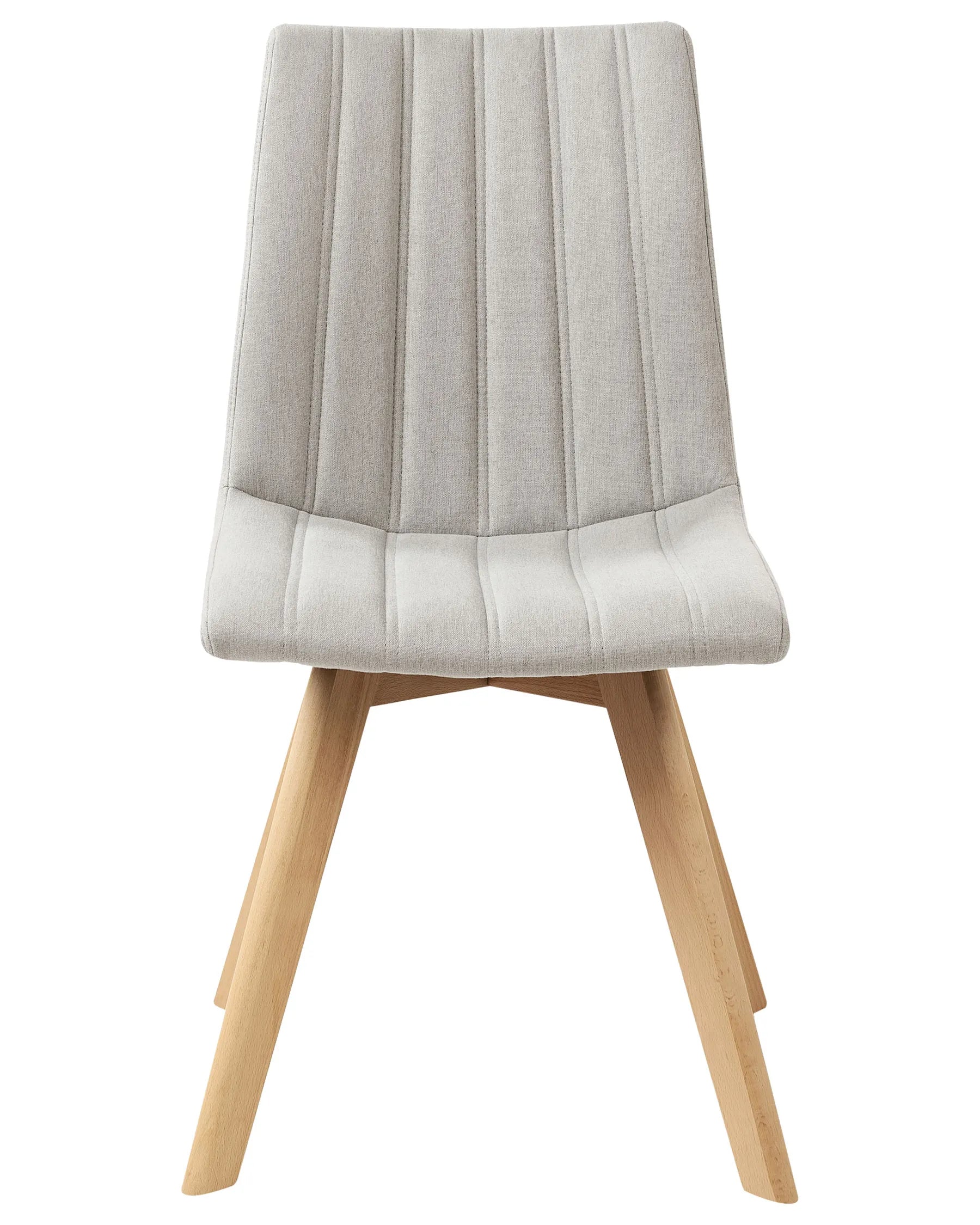 Set of 2 Dining Chairs CALGARY Fabric Light Grey