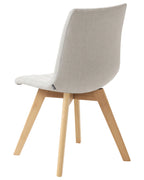 Set of 2 Dining Chairs CALGARY Fabric Light Grey