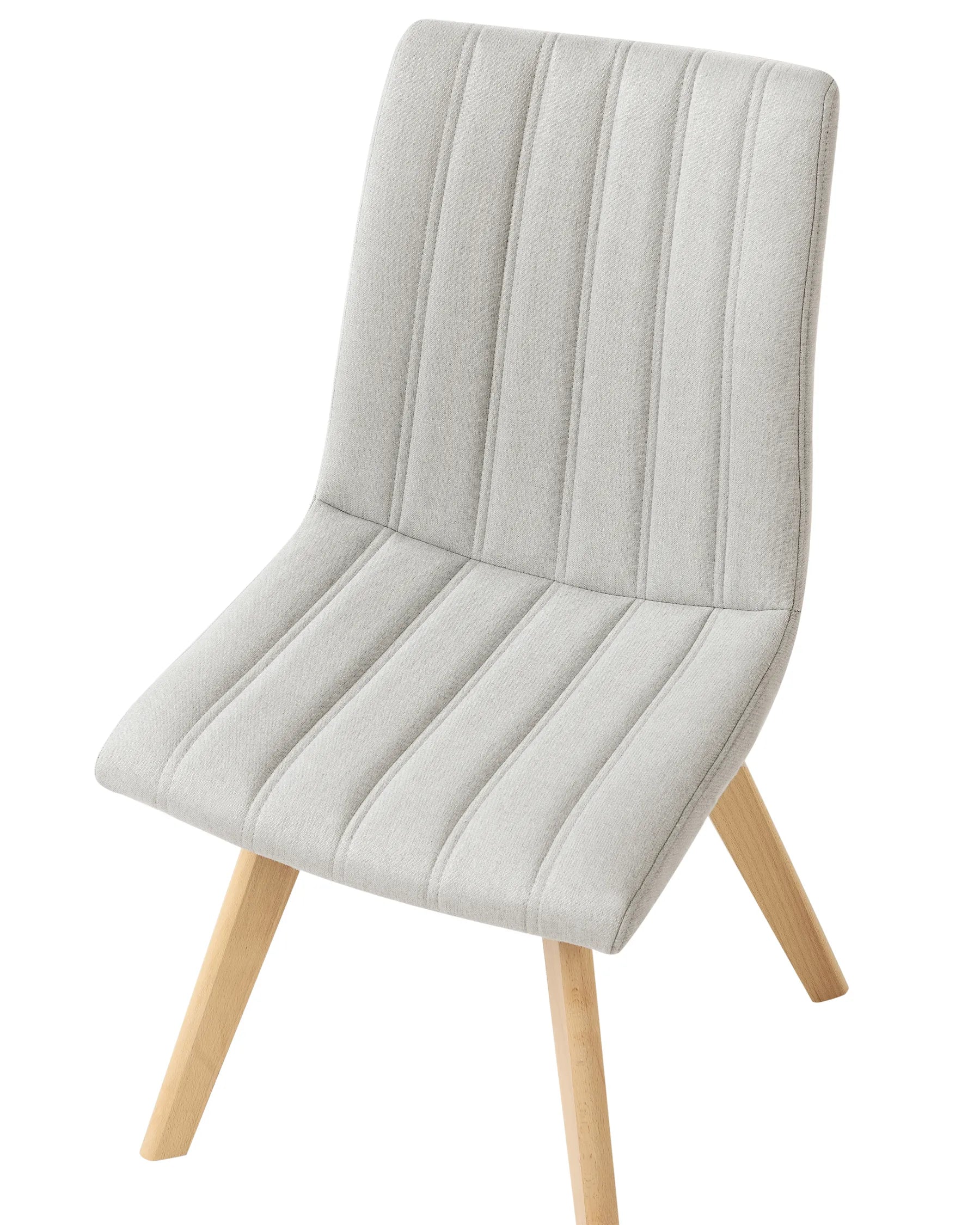 Set of 2 Dining Chairs CALGARY Fabric Light Grey