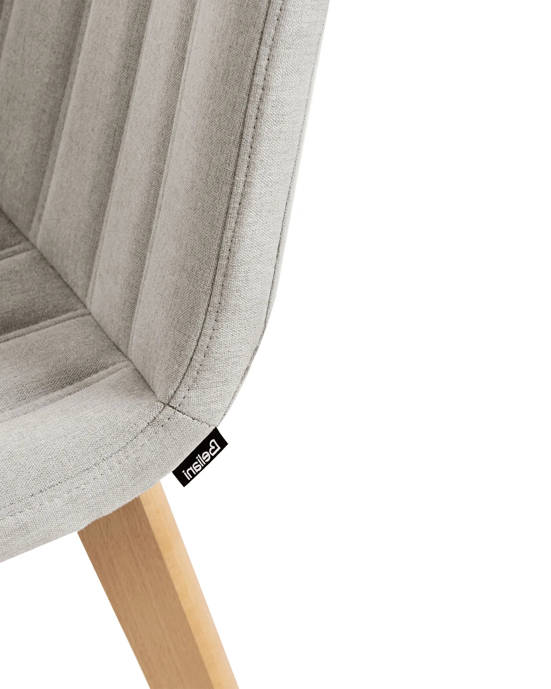 Set of 2 Dining Chairs CALGARY Fabric Light Grey