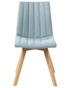 Set of 2 Dining Chairs CALGARY Fabric Light Blue
