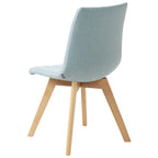 Set of 2 Dining Chairs CALGARY Fabric Light Blue