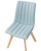 Set of 2 Dining Chairs CALGARY Fabric Light Blue