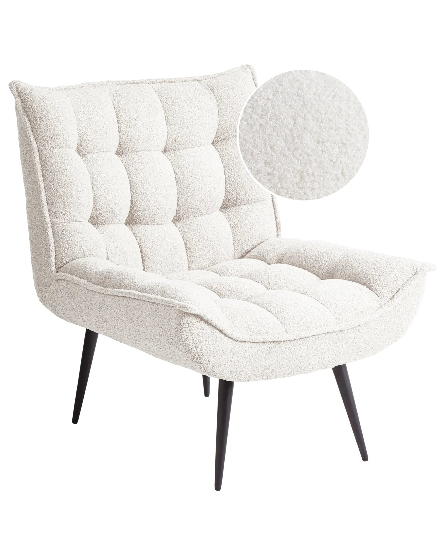 Armchair ALVESTA Boucle White