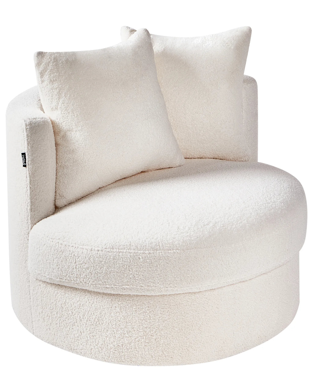 Swivel Armchair DALBY Boucle White