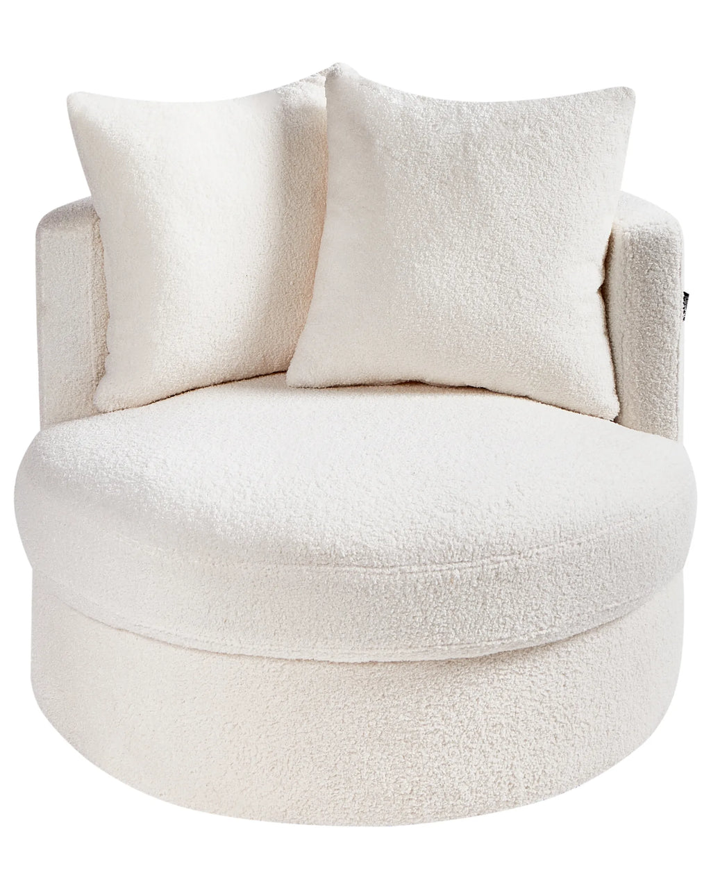 Swivel Armchair DALBY Boucle White