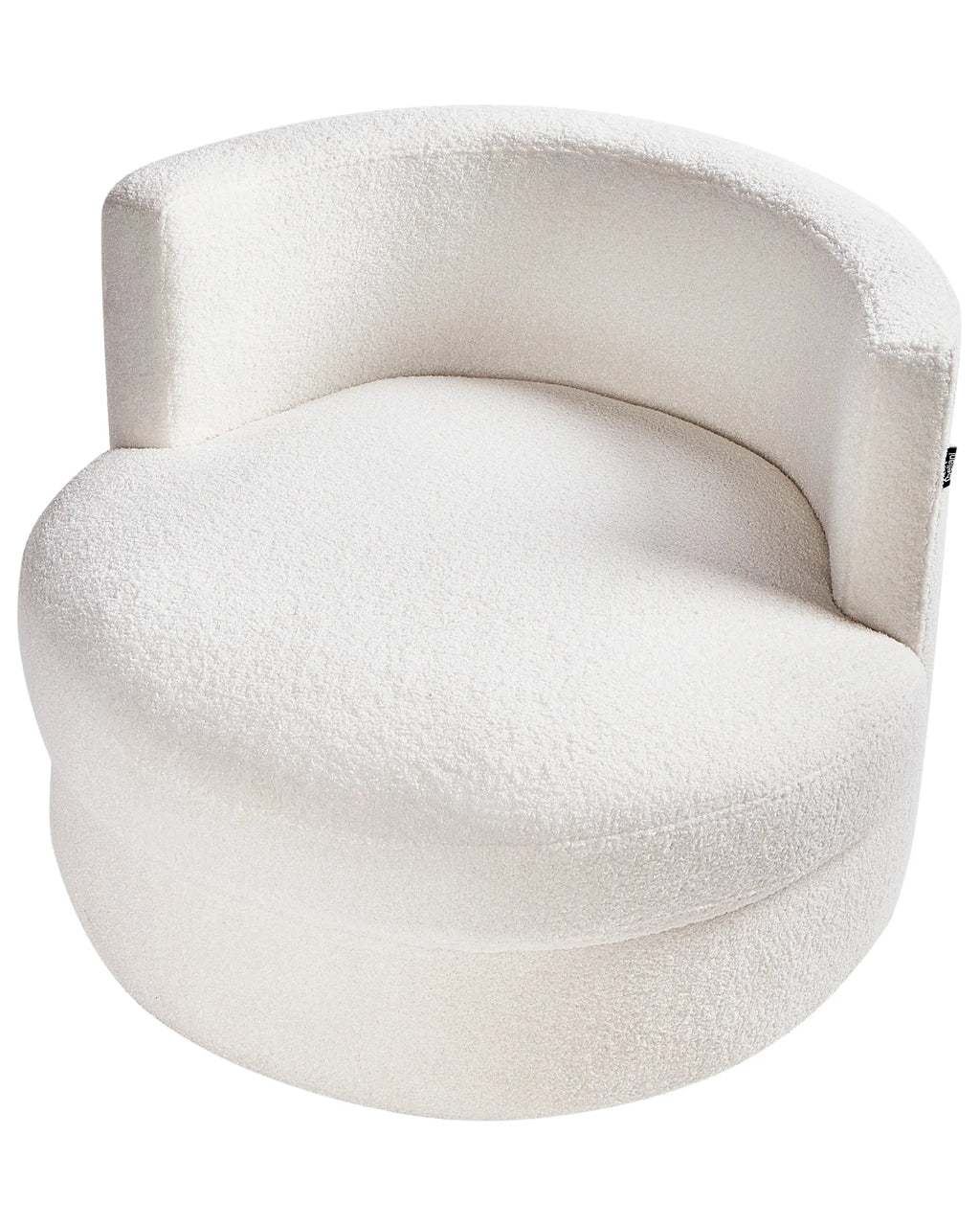 Swivel Armchair DALBY Boucle White