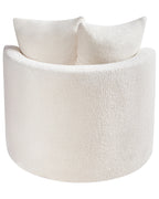 Swivel Armchair DALBY Boucle White