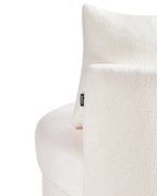 Swivel Armchair DALBY Boucle White