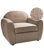 Armchair ELLEDE Boucle Light Brown