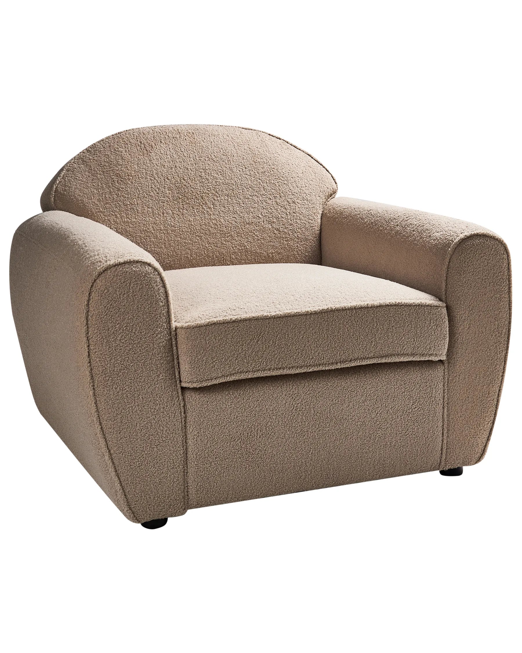 Armchair ELLEDE Boucle Light Brown