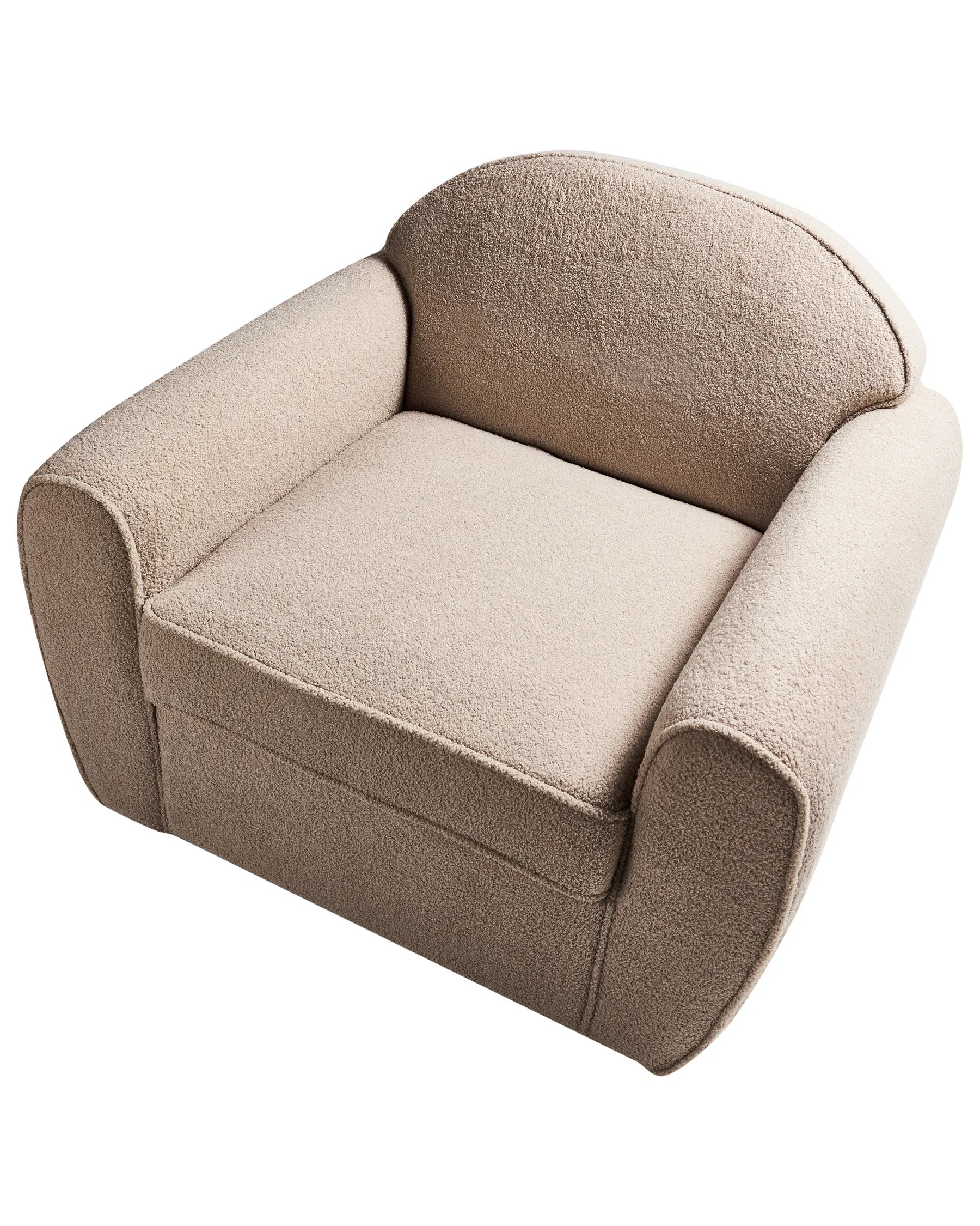 Armchair ELLEDE Boucle Light Brown