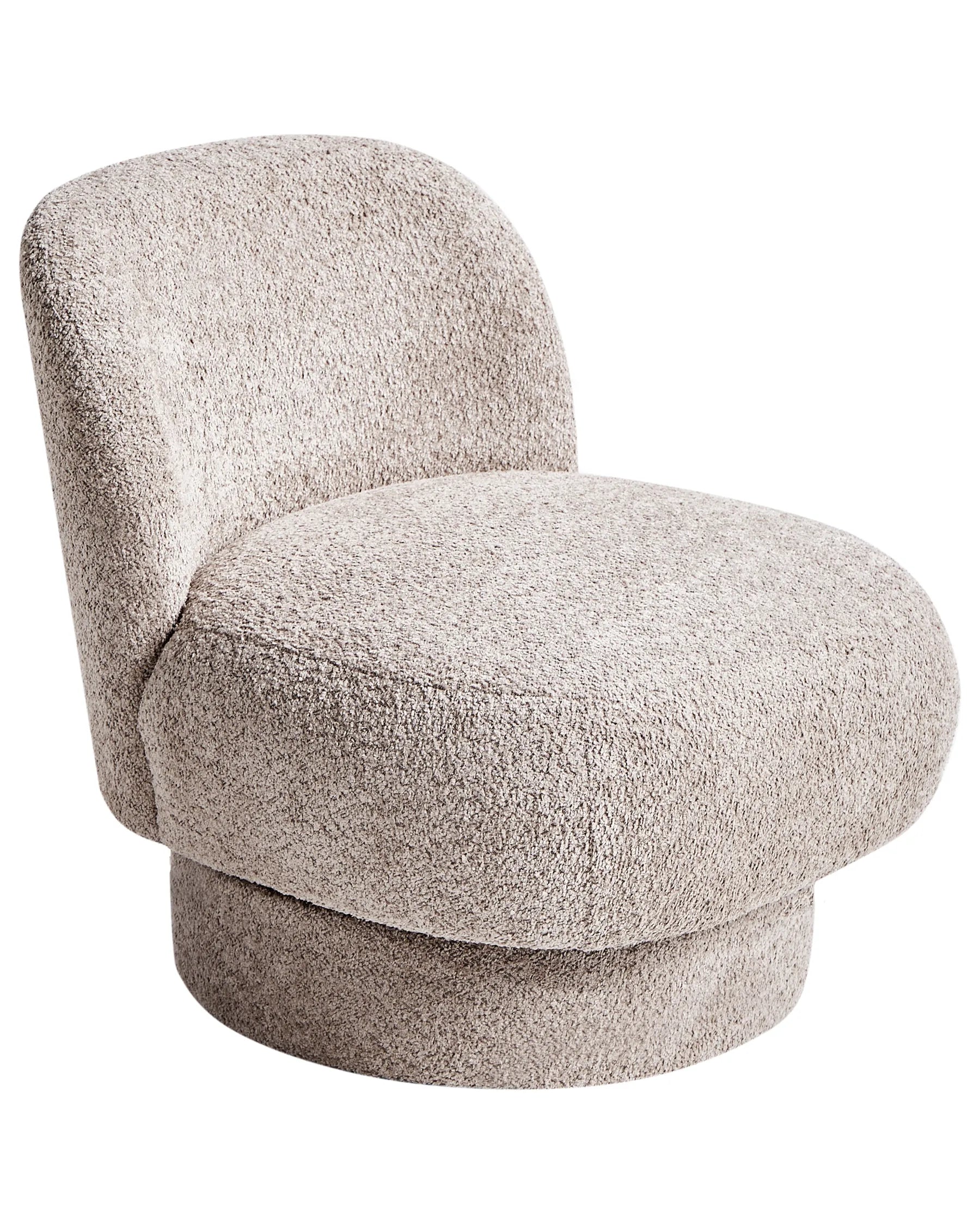 Swivel Armchair AYLO Boucle Taupe