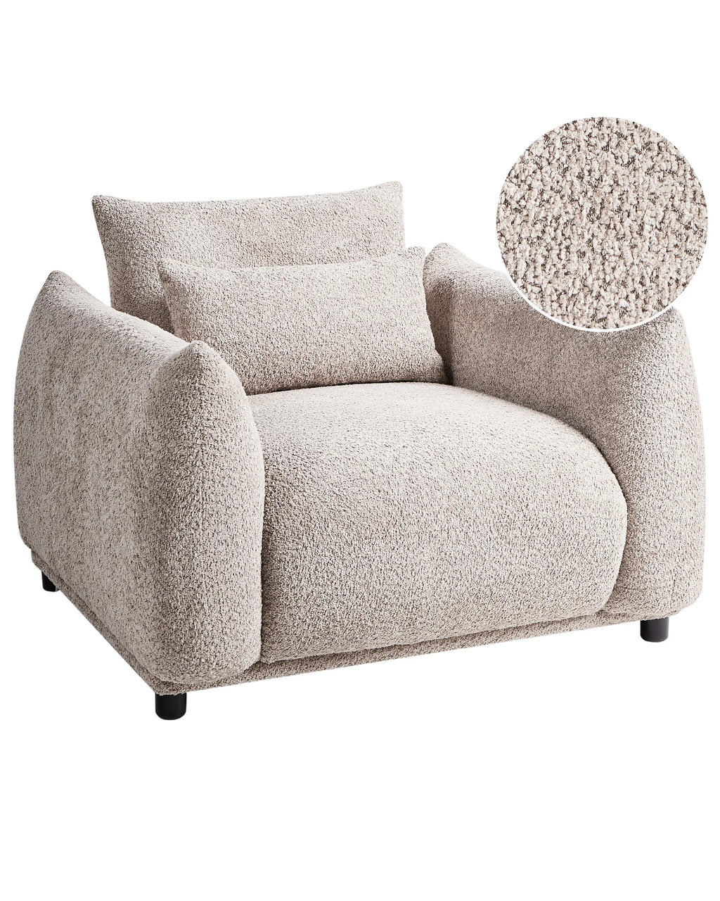 Armchair JAMSA Boucle Taupe