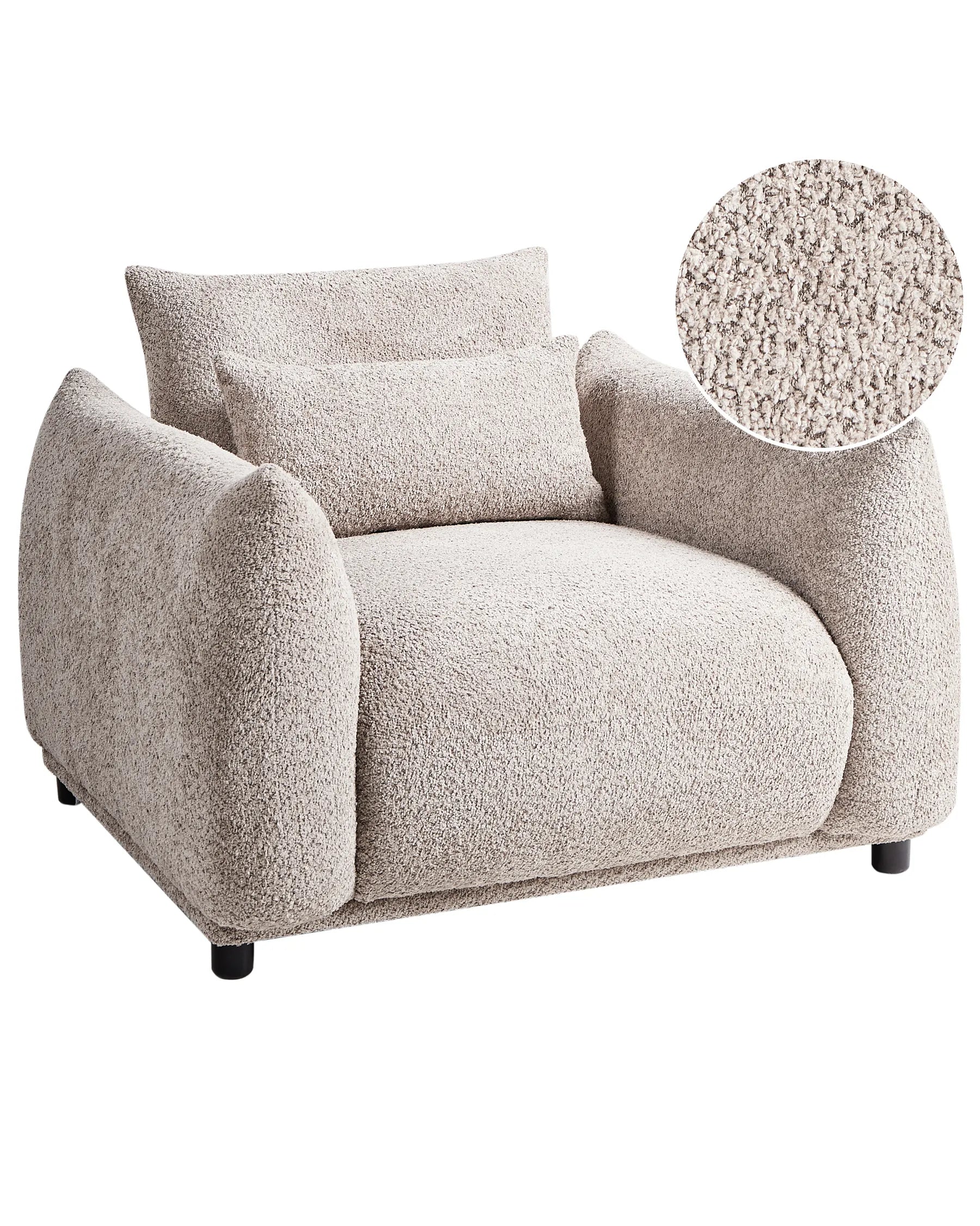 Armchair JAMSA Boucle Taupe