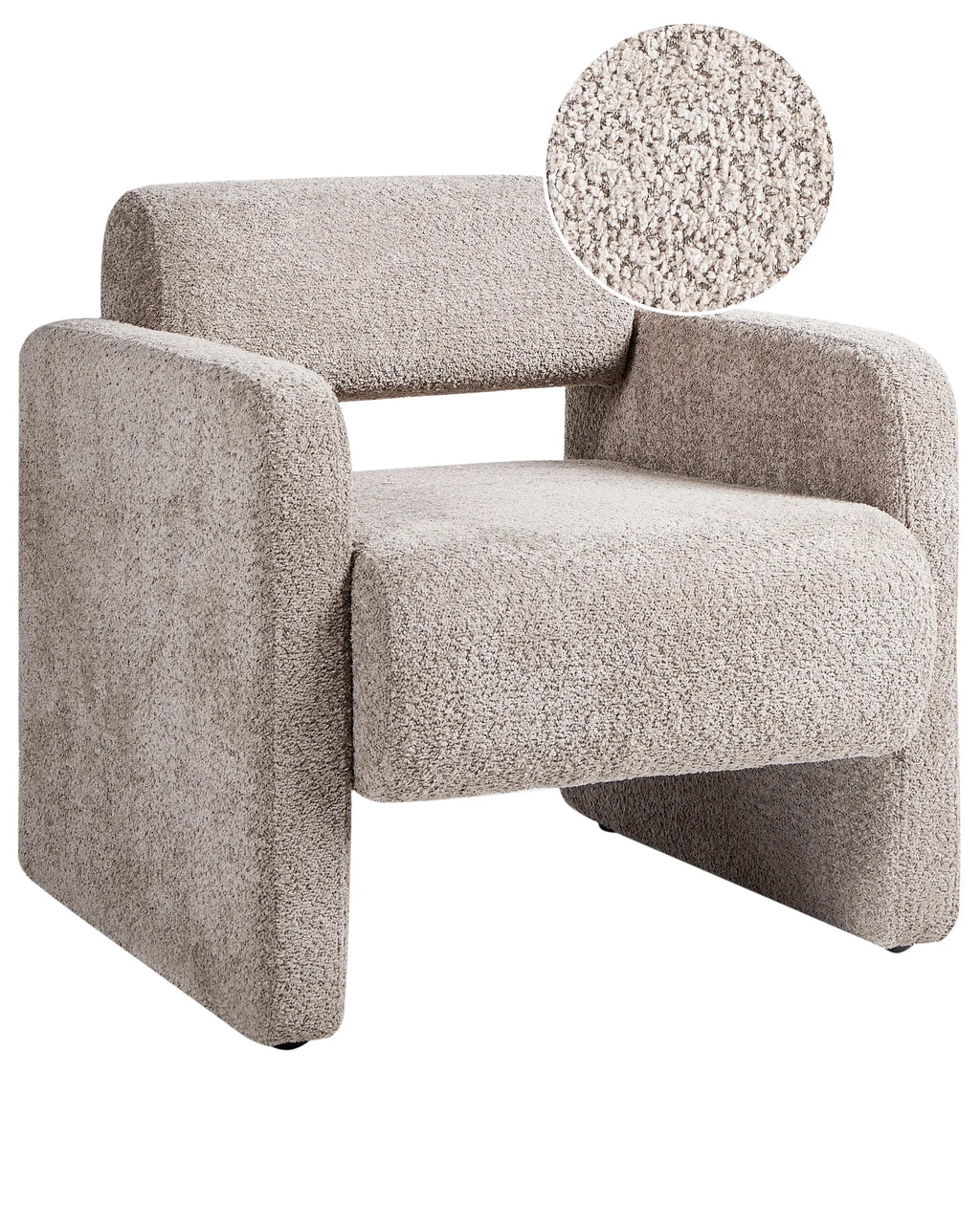Armchair HALLSBERG Boucle Taupe