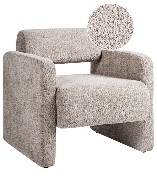 Armchair HALLSBERG Boucle Taupe