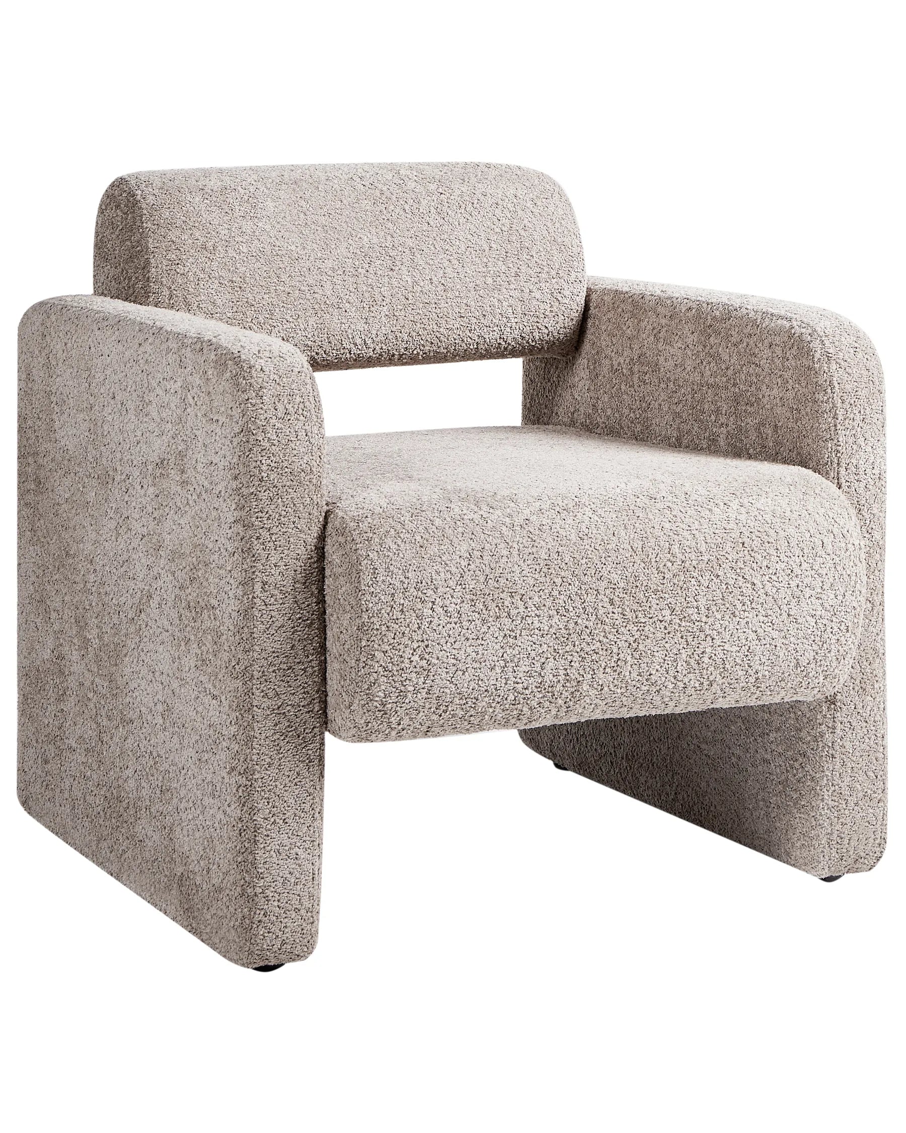 Armchair HALLSBERG Boucle Taupe