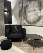Coffee Table LUCEA Tempered Glass Silver