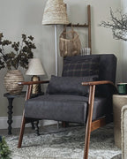 Armchair SKARA Faux Leather Dark Brown