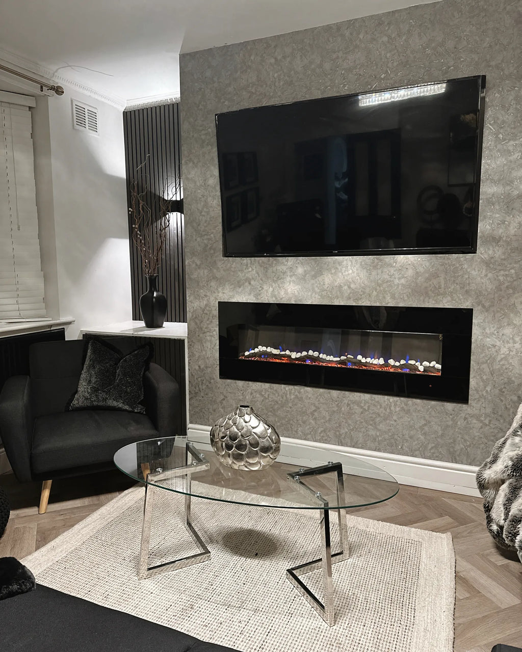 Coffee Table FRESNO Glass Silver