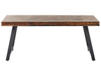 Dining Table WARTON Dark Brown 180 cm 90 cm Pine Wood