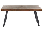 Dining Table WARTON Dark Brown 160 cm 90 cm Pine Wood