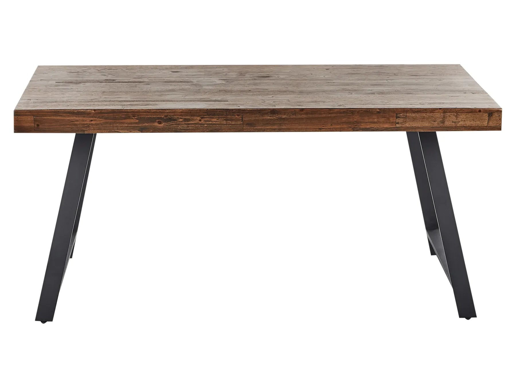 Dining Table WARTON Dark Brown 160 cm 90 cm Pine Wood