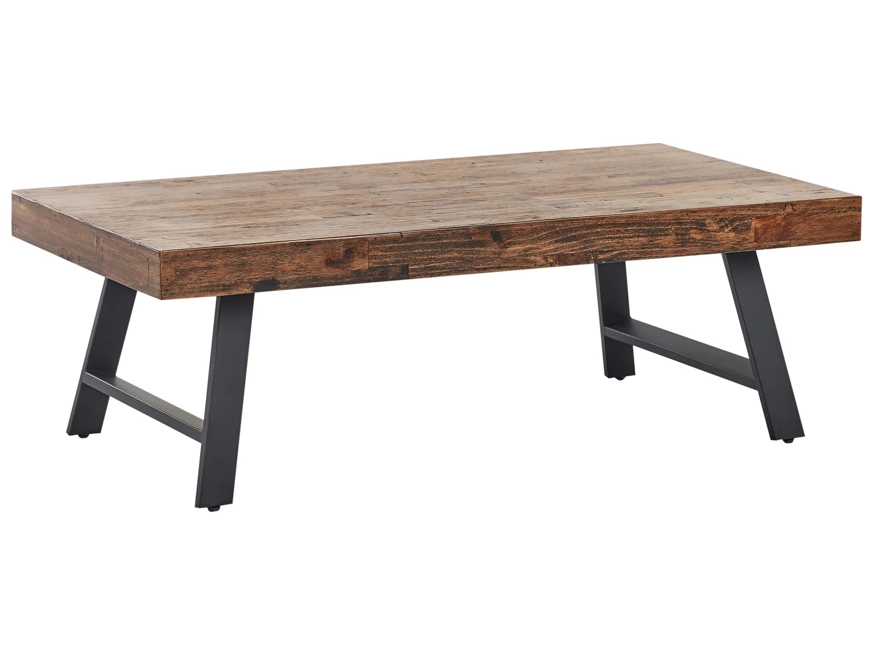 Coffee Table WARTON Pine Wood Dark Brown