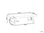 Coffee Table WARTON Pine Wood Dark Brown
