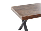 Dining Table CLIFTON Dark Brown 180 cm 90 cm Pine Wood