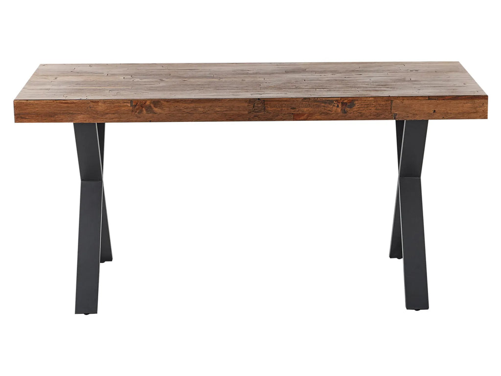 Dining Table CLIFTON Dark Brown 160 cm 90 cm Pine Wood