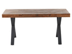 Dining Table CLIFTON Dark Brown 160 cm 90 cm Pine Wood