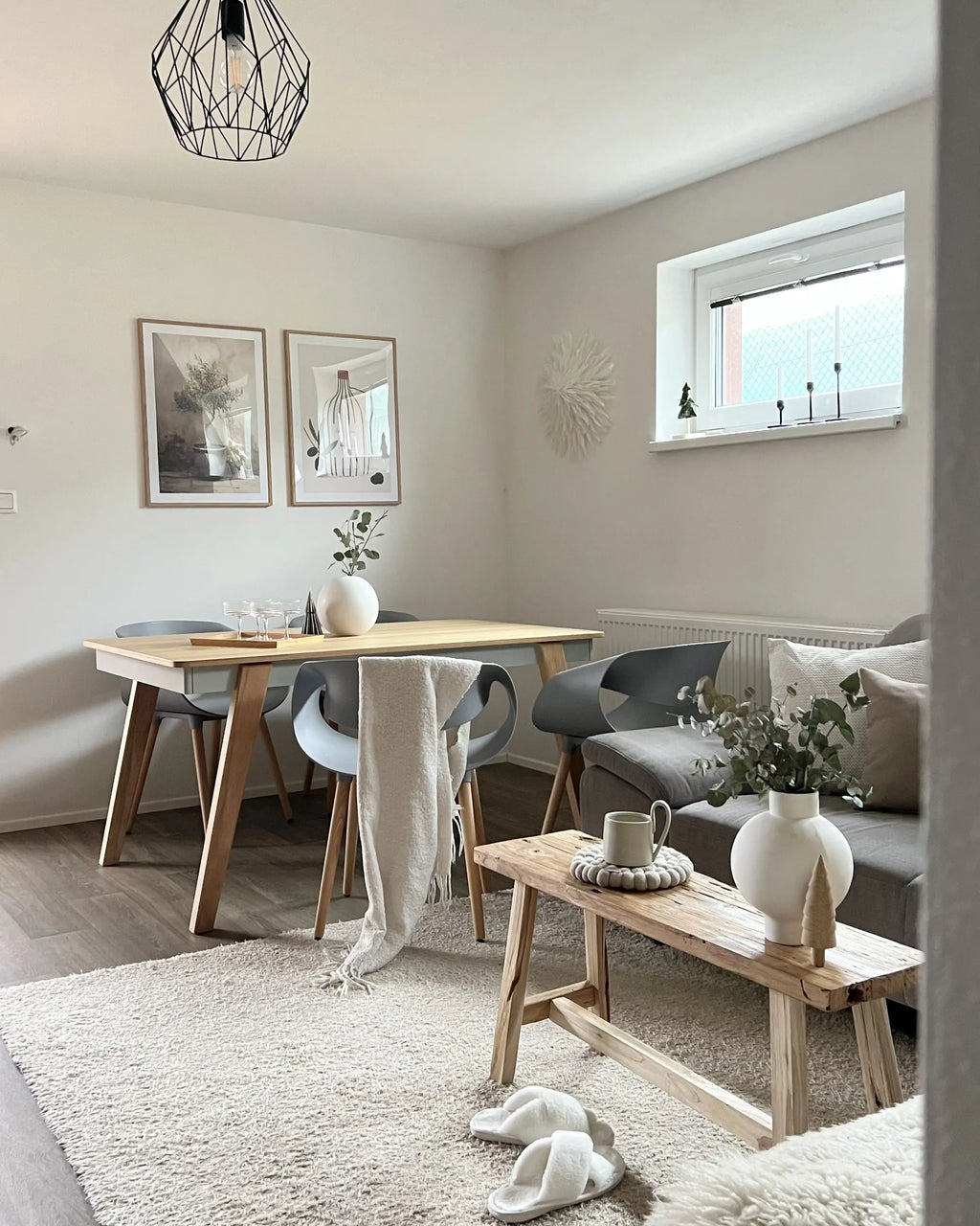 Dining Table PHOLA Light Oak 150 cm 90 cm