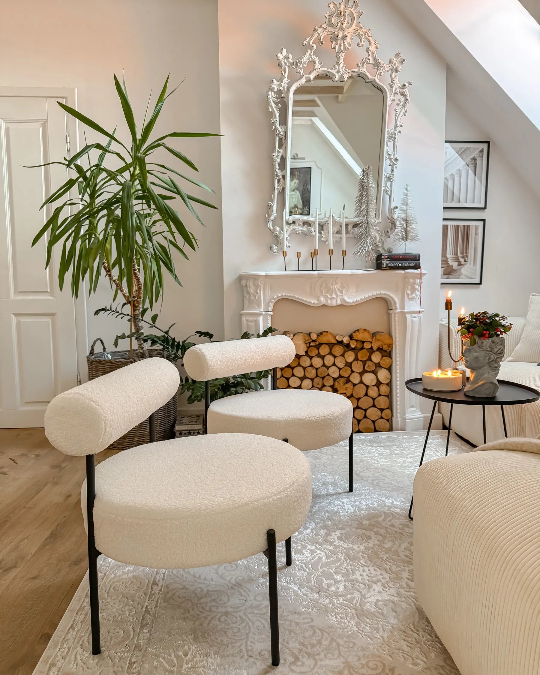 Armchair ALPHA Boucle White