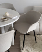 Set of 2 Dining Chairs ELIM Fabric Light Beige