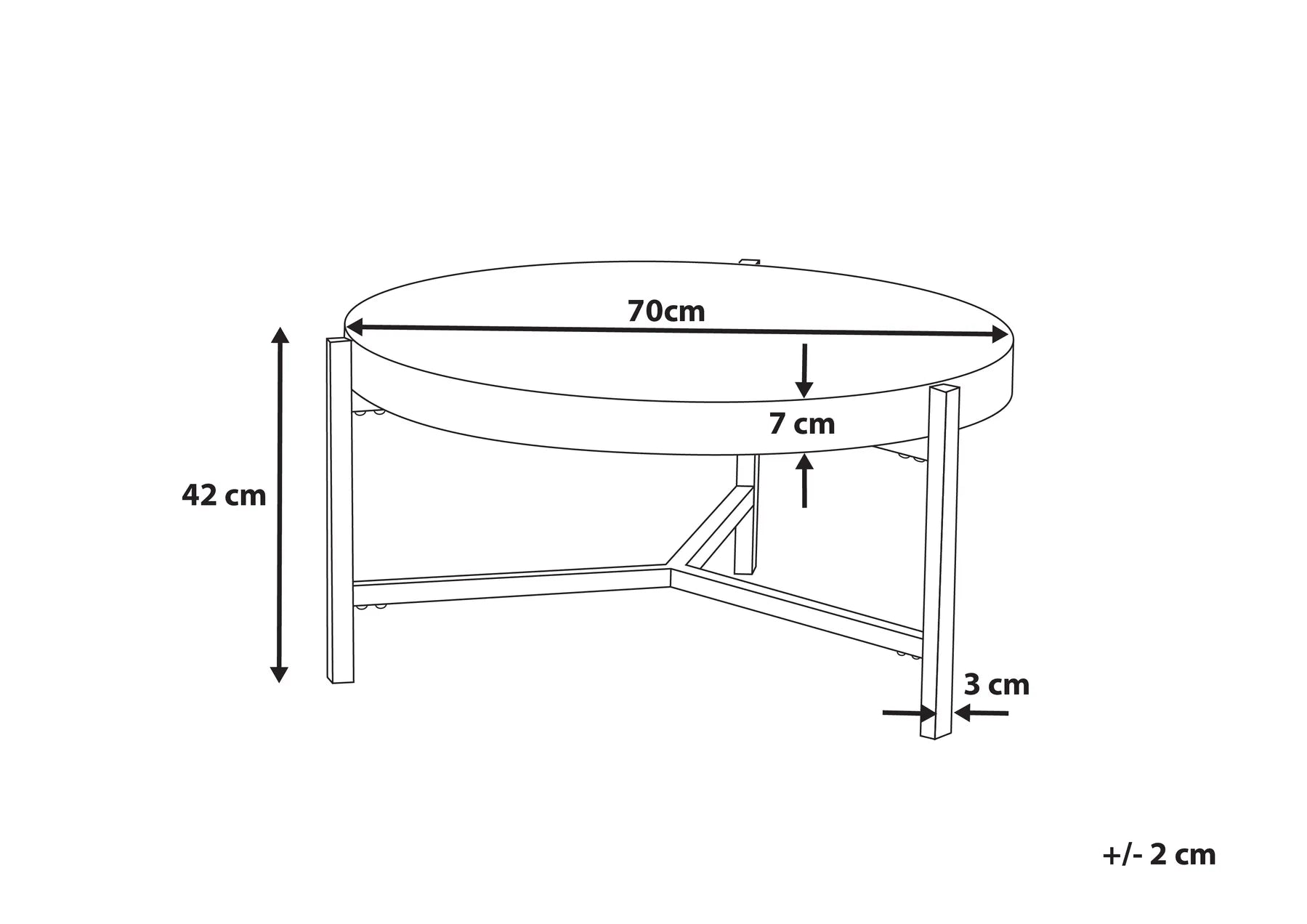 Coffee Table BONITA Grey Concrete Effect