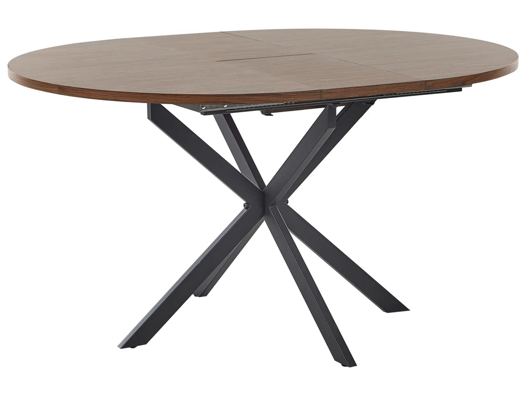 Extending Dining Table FRIONA Dark Brown 110/140 cm 110 cm