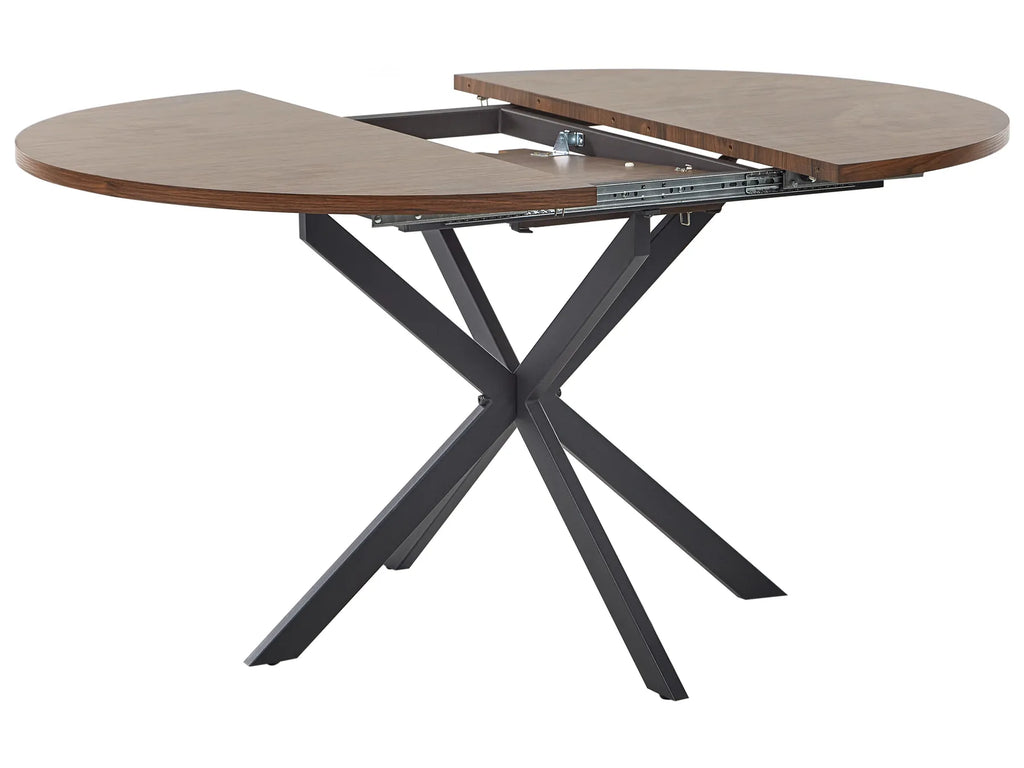 Extending Dining Table FRIONA Dark Brown 110/140 cm 110 cm