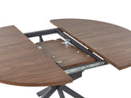 Extending Dining Table FRIONA Dark Brown 110/140 cm 110 cm