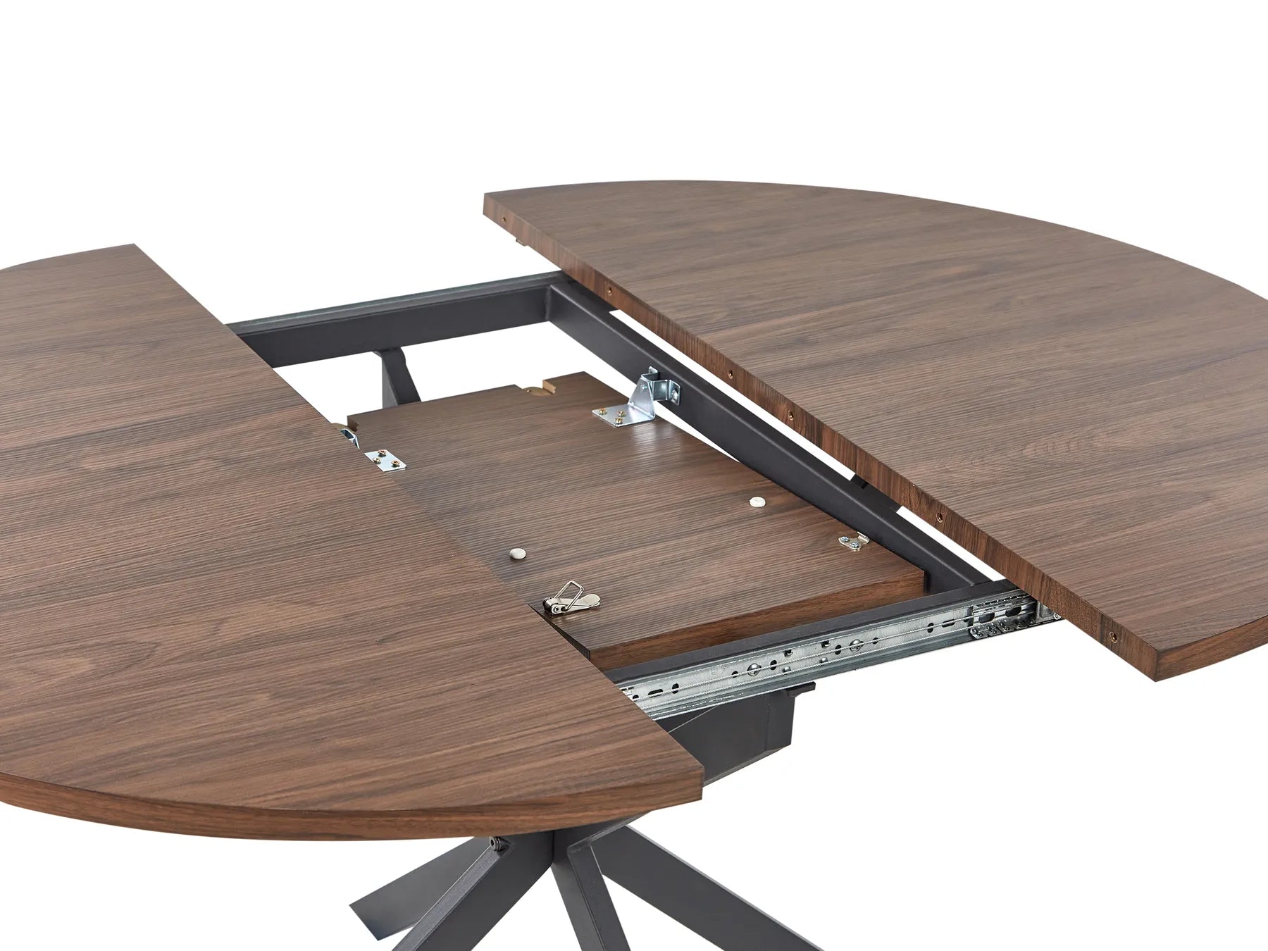 Extending Dining Table FRIONA Dark Brown 110/140 cm 110 cm