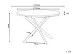 Extending Dining Table FRIONA Dark Brown 110/140 cm 110 cm