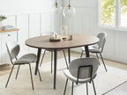 Extending Dining Table BOVINA Dark Brown 120/150 cm 120 cm