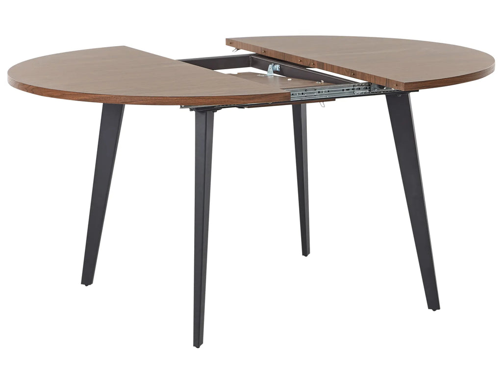 Extending Dining Table BOVINA Dark Brown 120/150 cm 120 cm
