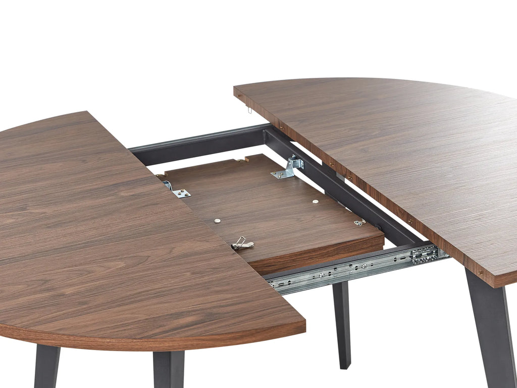 Extending Dining Table BOVINA Dark Brown 120/150 cm 120 cm